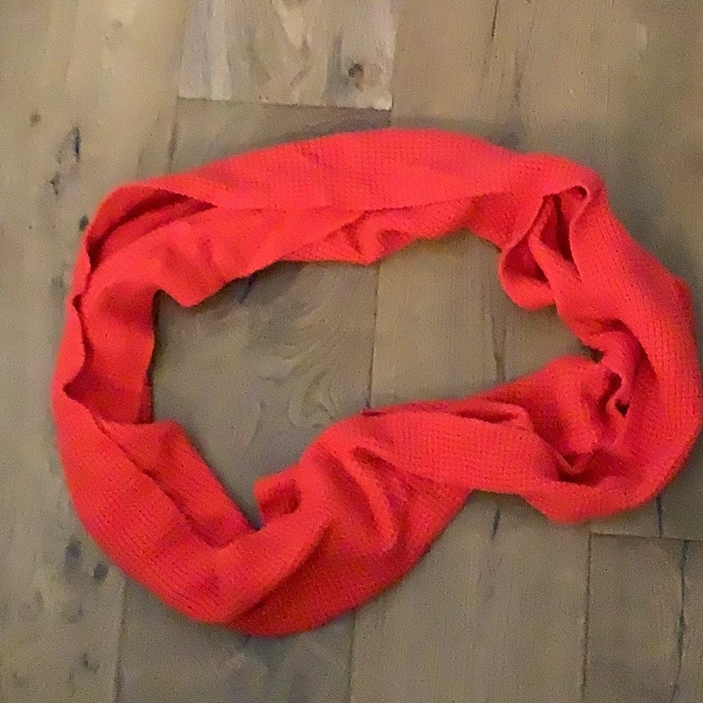 J CREW Ladies infinity scarf. Orange-red colour